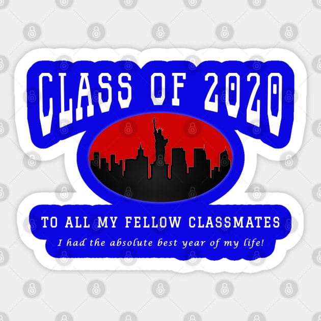 Class of 2020 - Blue, Red and White Colors Sticker by The Black Panther